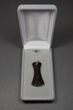 Black Agatized Dinosaur Bone Axe Pendant #22519-3